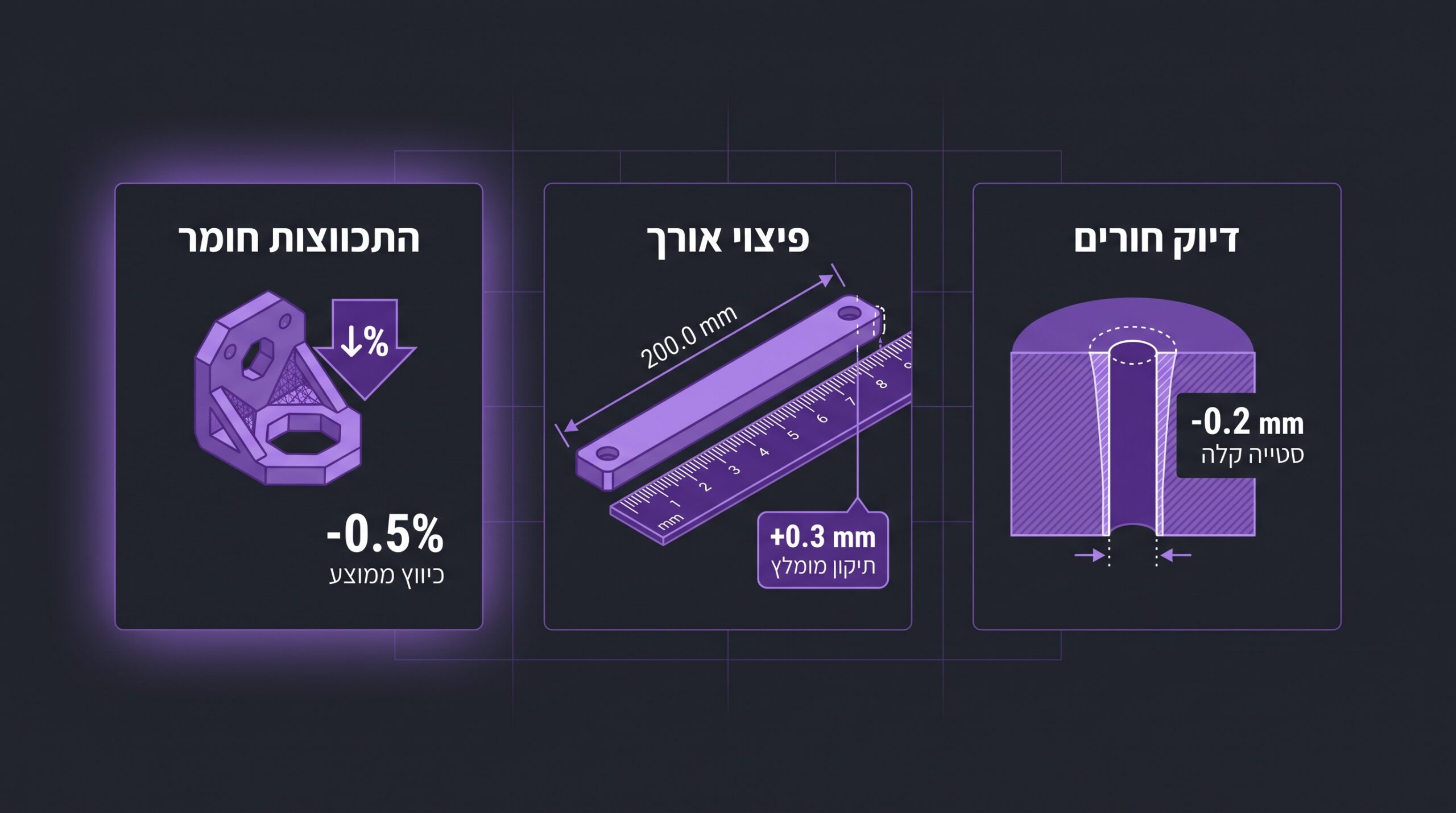 השוואת דיוק בהדפסת FDM לעומת המפרט הטכני של המדפסת