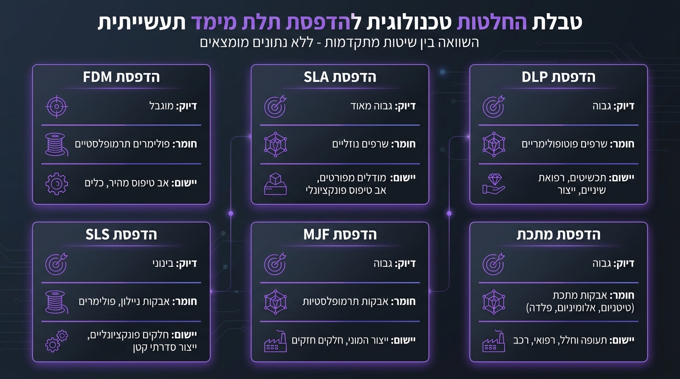 הדפסת תלת מימד לתעשייה: המדריך המלא לפתרונות ייצור מתקדמים