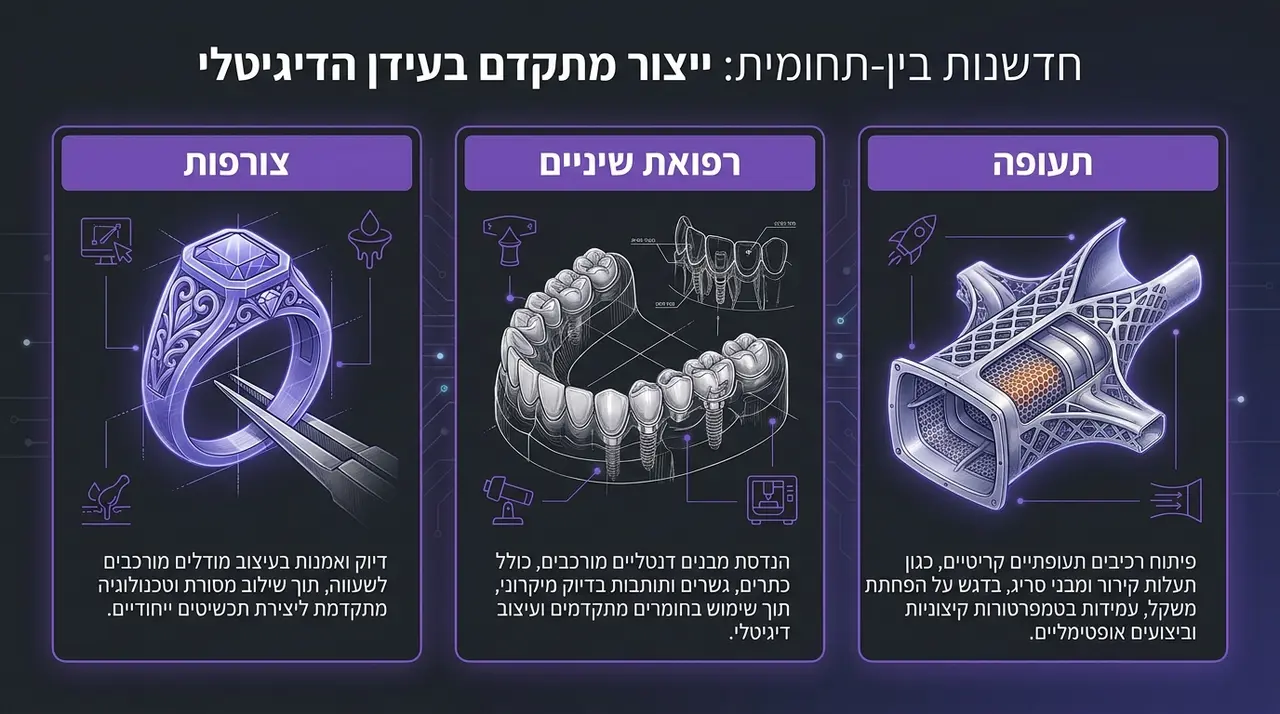 הדפסת תלת מימד שעווה ליציקת מתכת